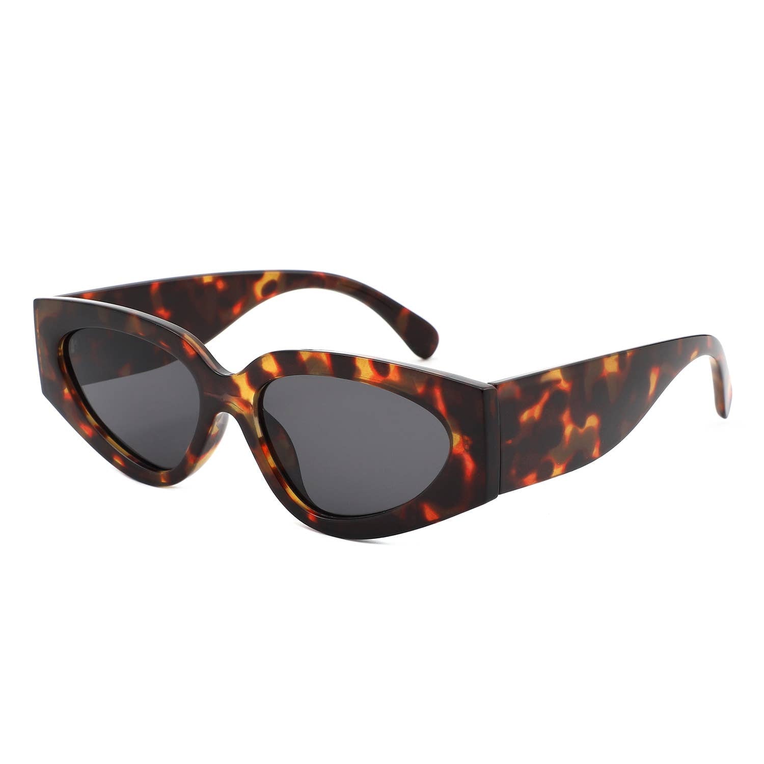 Retro Chic Narrow Bold 90s Women Cat Eye Sunglasses