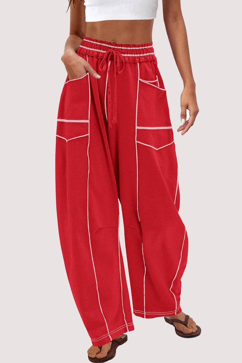 Tessa Wide-Leg Drawstring Pants