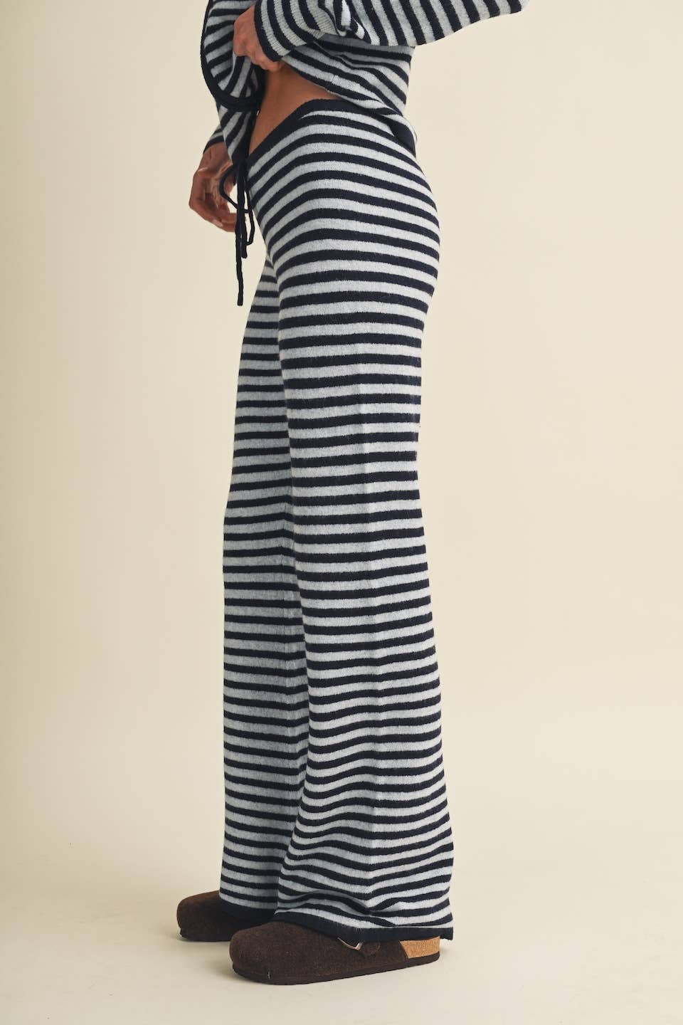 Striped Relaxed Pants with Drawstring Waist