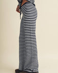 Striped Relaxed Pants with Drawstring Waist