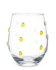 Stemless Wine Glass with Lemons