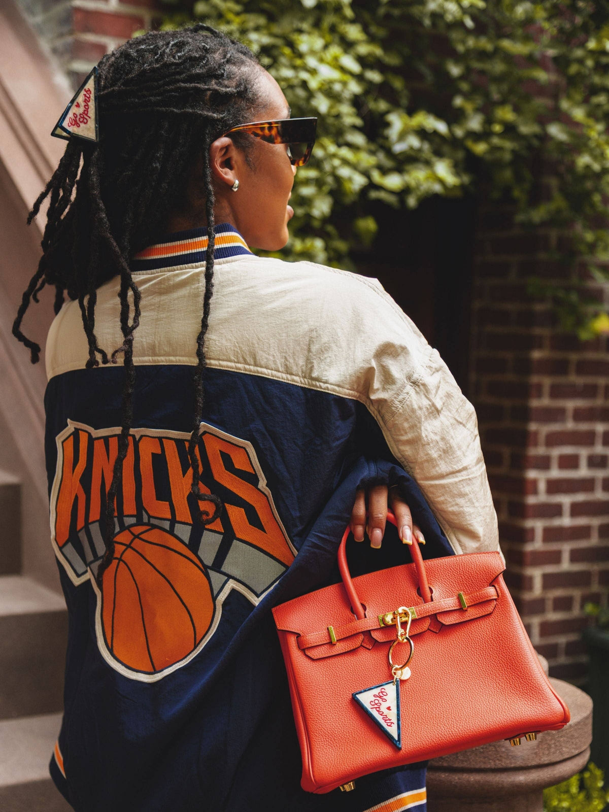 Hand-painted Go Sports Pendant Flag Bag Charm + Keychain | Eco-Friendly
