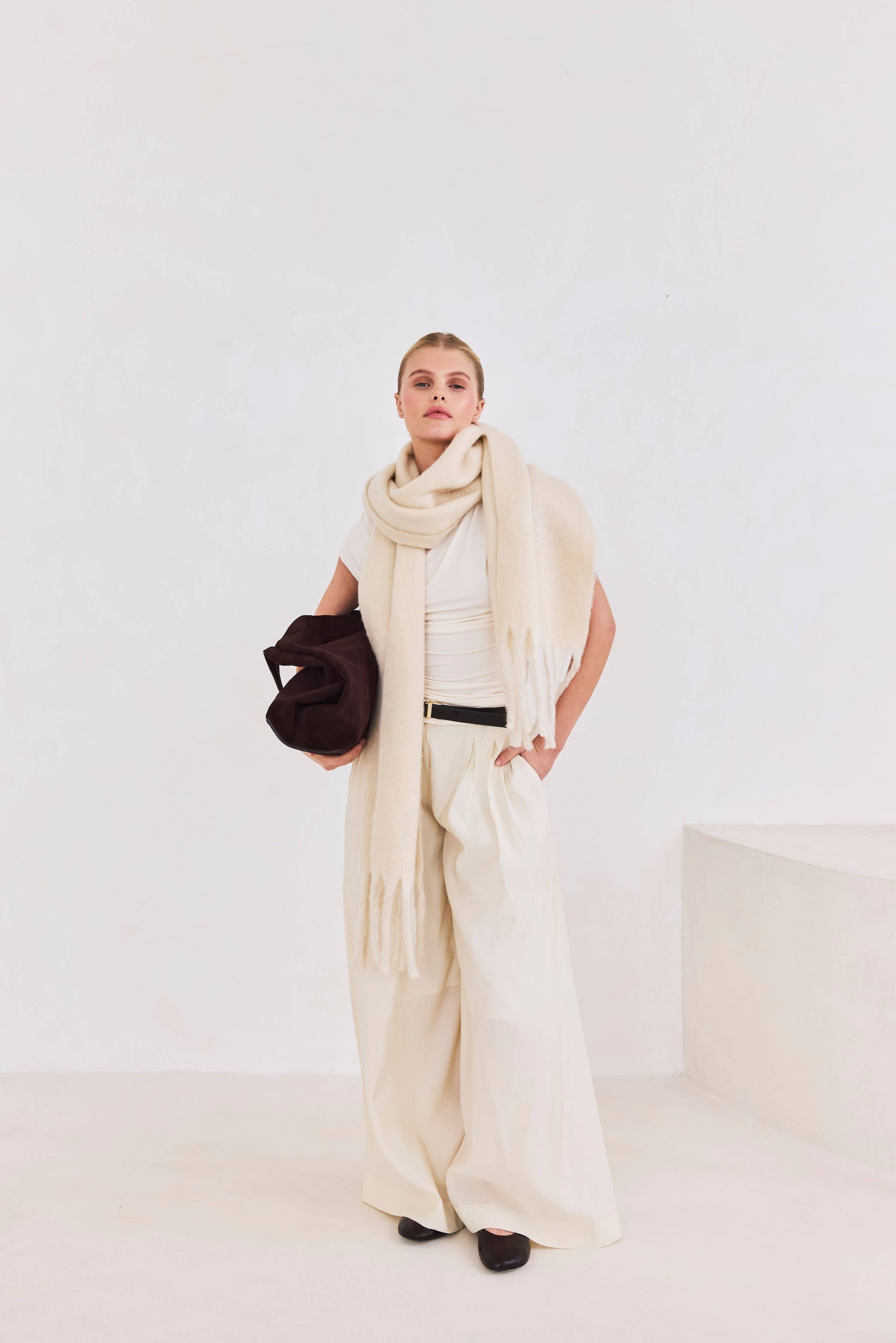 The Reykjavik Scarf Pebble Beige