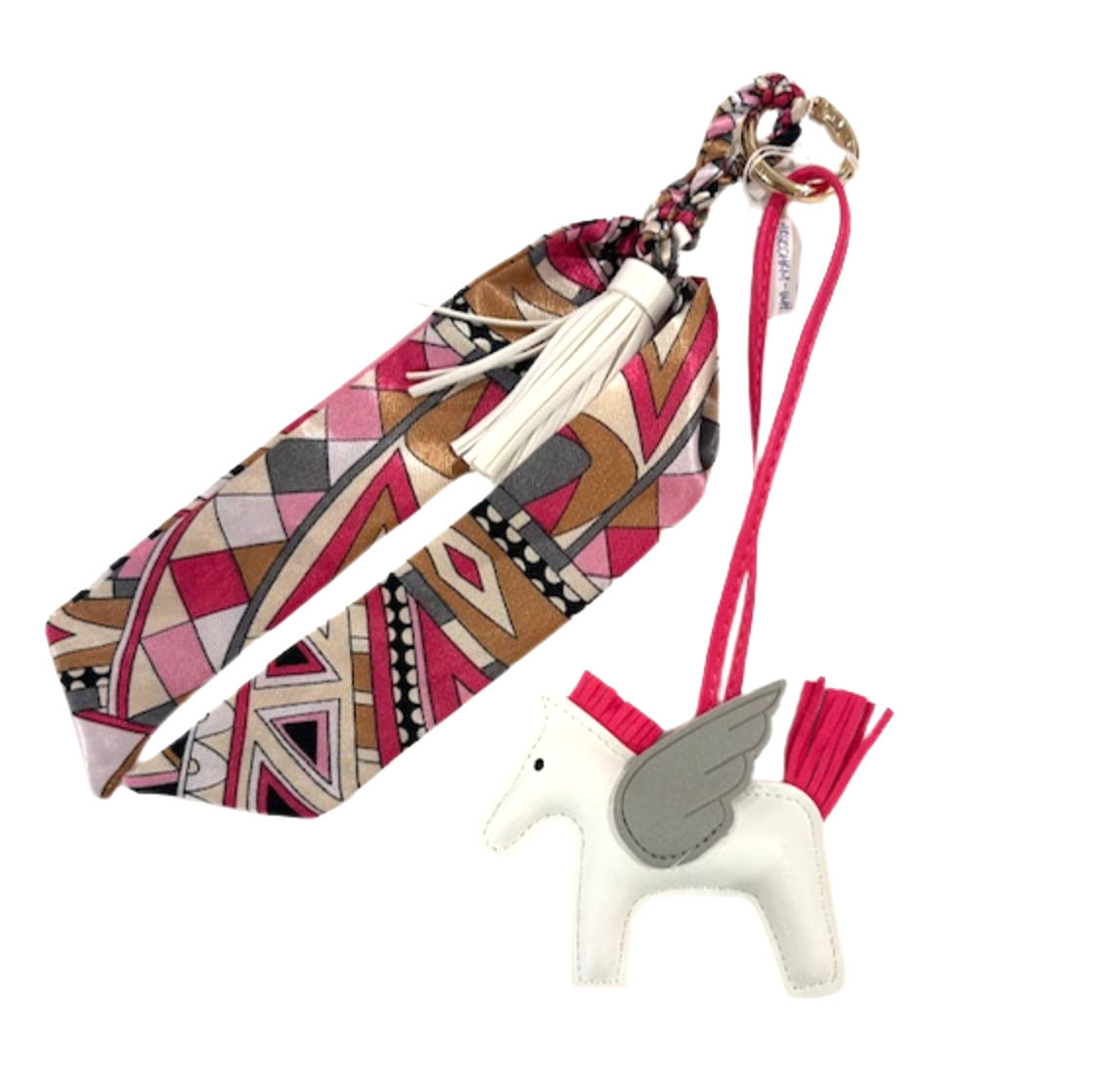 Horse &amp; Tassle Charm w/ Scarf Bag/Purse Charm