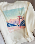 At The Lodge Ski Puff Print Sweatshirt