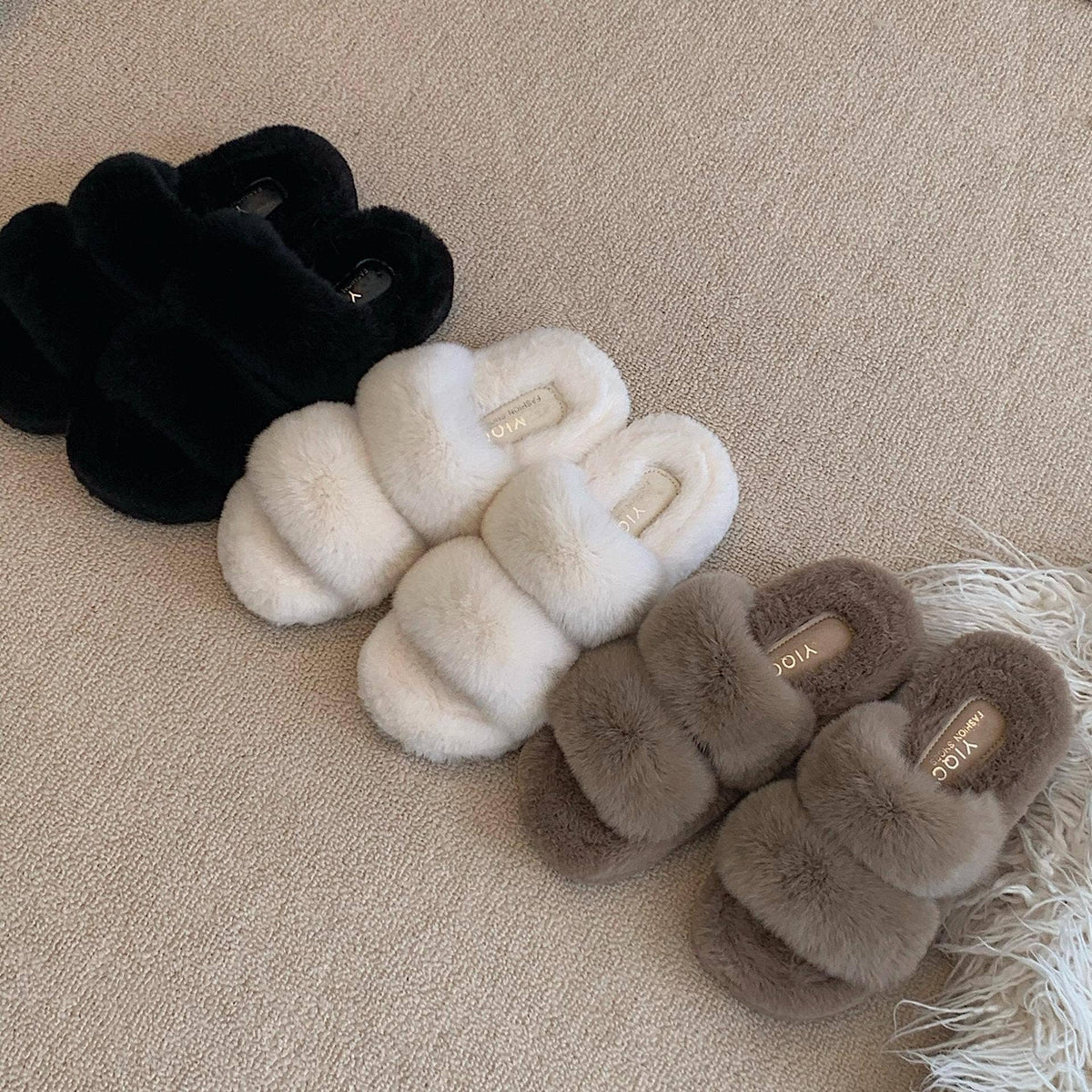 Fur Chunky Slippers
