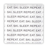 Lucite Cube Eat Ski Repeat
