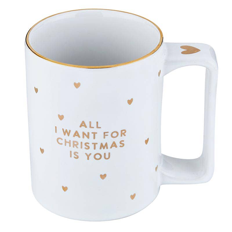 Gold Foil Organic Mug - All I Want For Christmas