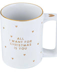 Gold Foil Organic Mug - All I Want For Christmas