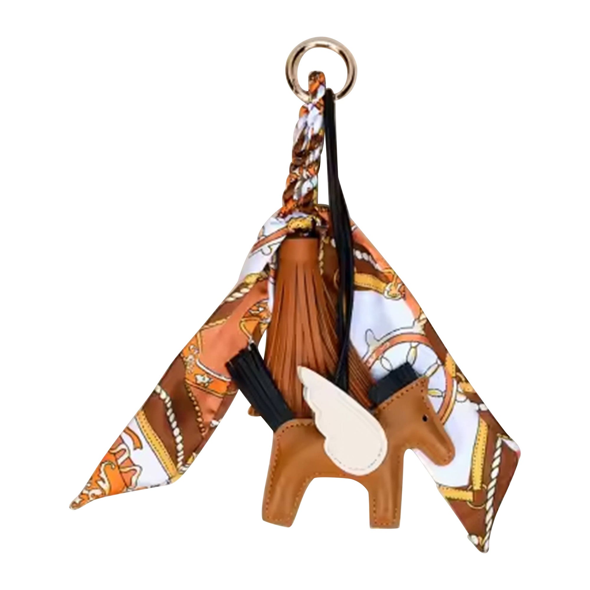 Horse &amp; Tassle Charm w/ Scarf Bag/Purse Charm