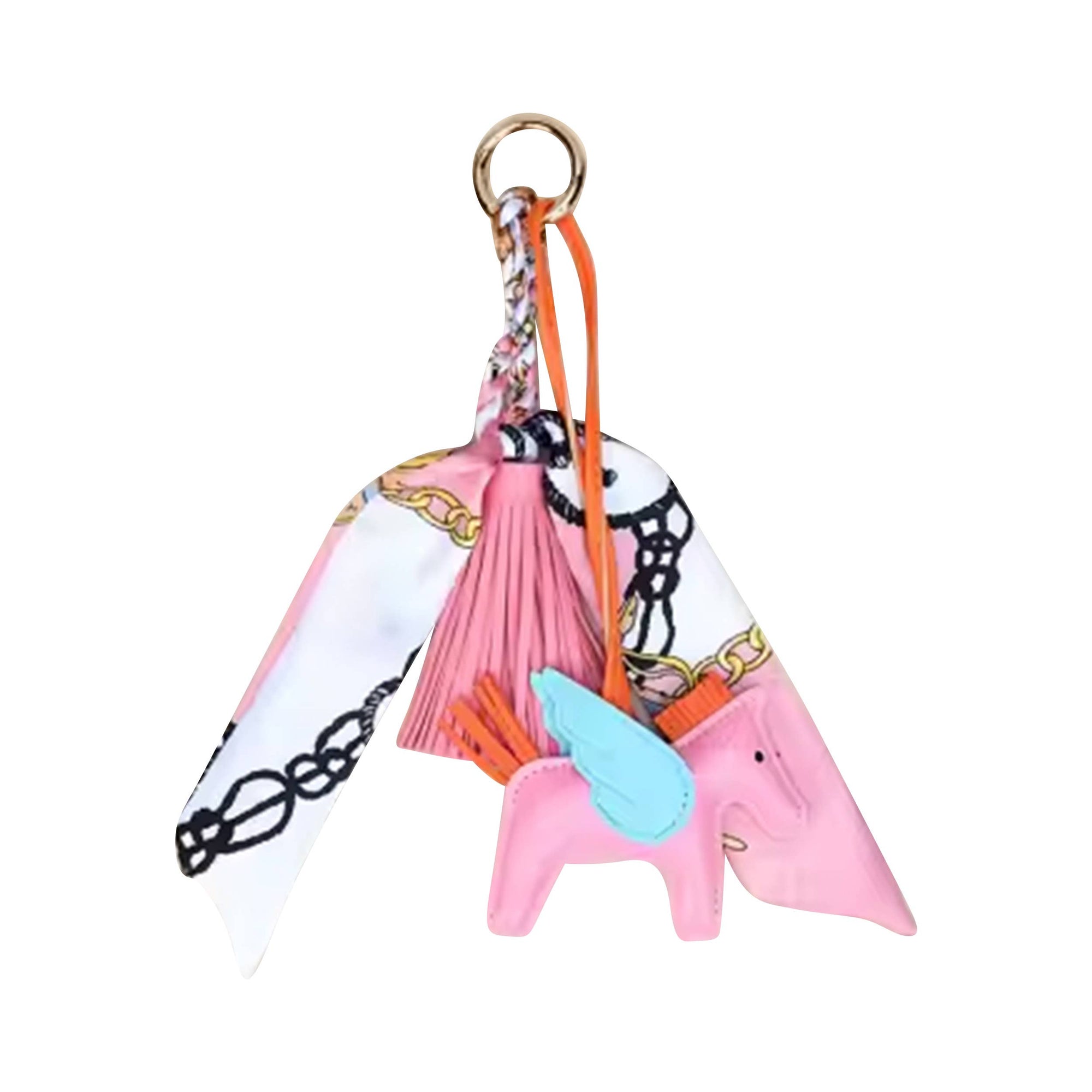 Horse &amp; Tassle Charm w/ Scarf Bag/Purse Charm