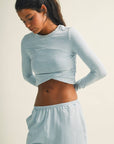 Long Sleeve Crossover Top