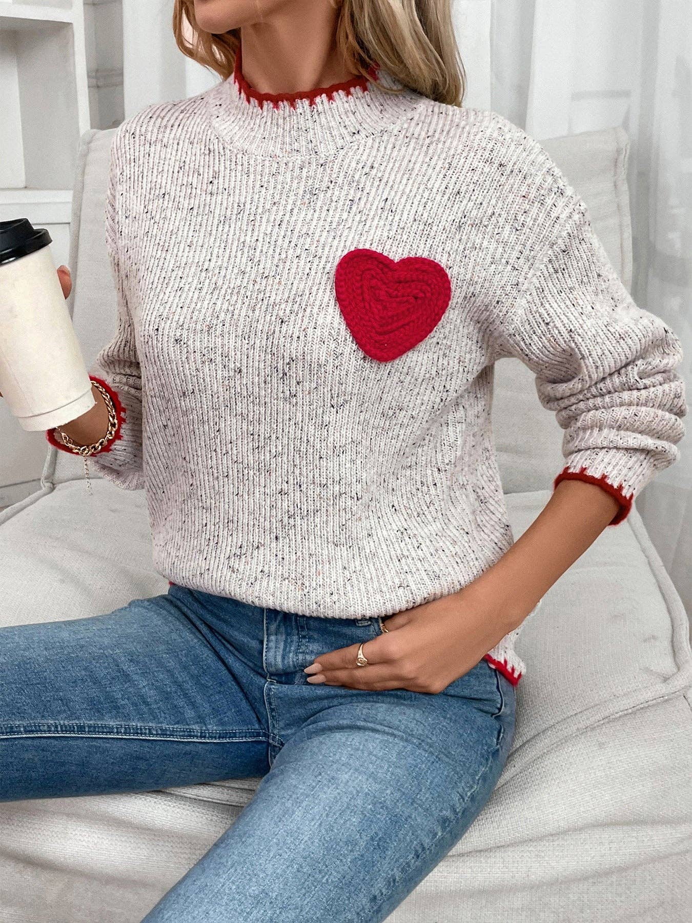 Hillary Heart Sweater