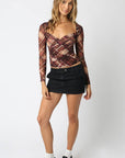 April Checkered Top