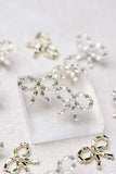 Sparkling Diamond Mini Statement Bow Earrings