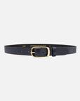 Lasse | Gold Buckle Skinny Classic Design Leather Belt Women