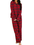 Festive Print Button-Up Pajama Set