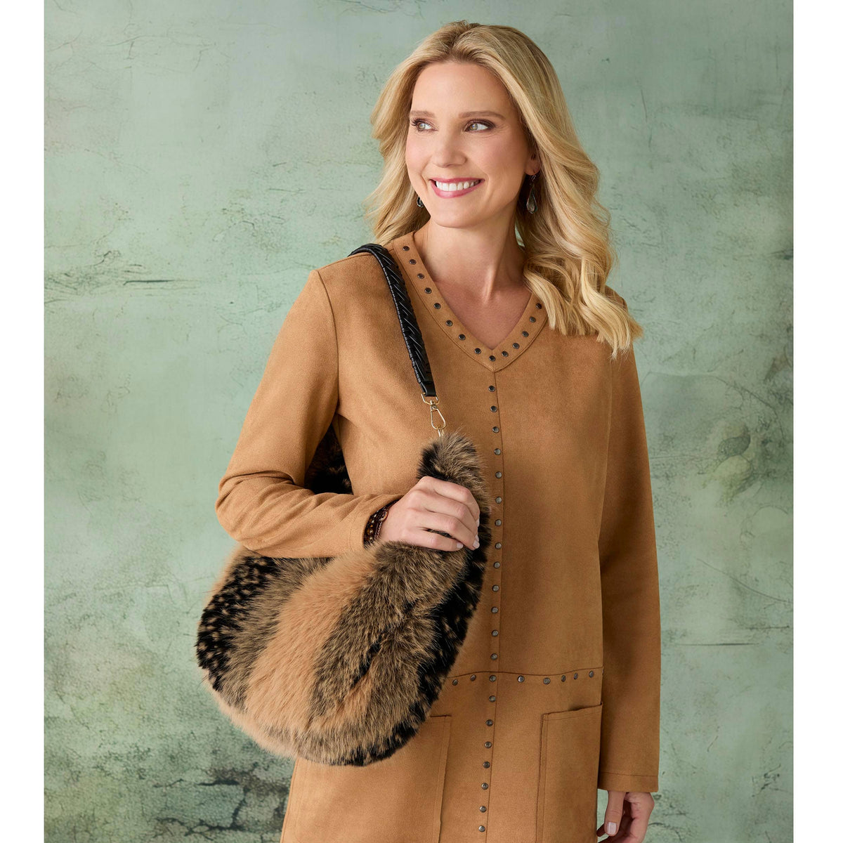 Galyna Faux Fur Hobo
