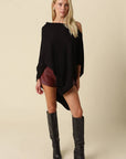 Claire Asymmetrical Knit Poncho