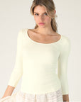 Miranda 3/4 Sleeve Scoop Neck Top