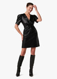 The Millie Twisted Vegan Leather Dress