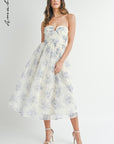 Ali Floral Strapless Dress