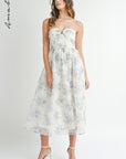 Ali Floral Strapless Dress