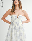 Ali Floral Strapless Dress