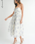 Ali Floral Strapless Dress