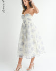 Ali Floral Strapless Dress