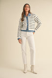 Alla Striped Denim Cardigan