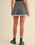 Val Pleated Mini Skirt