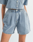 Nina Denim Short Sleeve Set