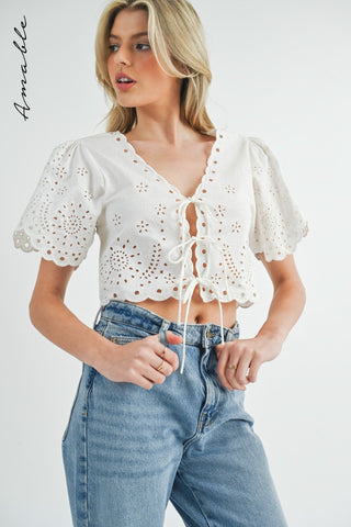 Janelle Embroidered Top