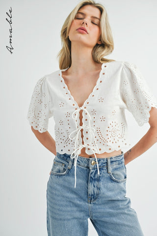 Janelle Embroidered Top