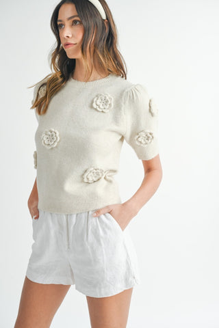 Stella Floral 3D Knit Top