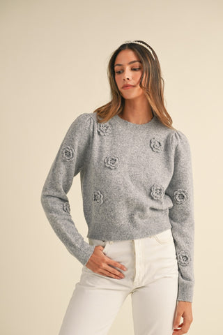 Nat Floral Applique Sweater