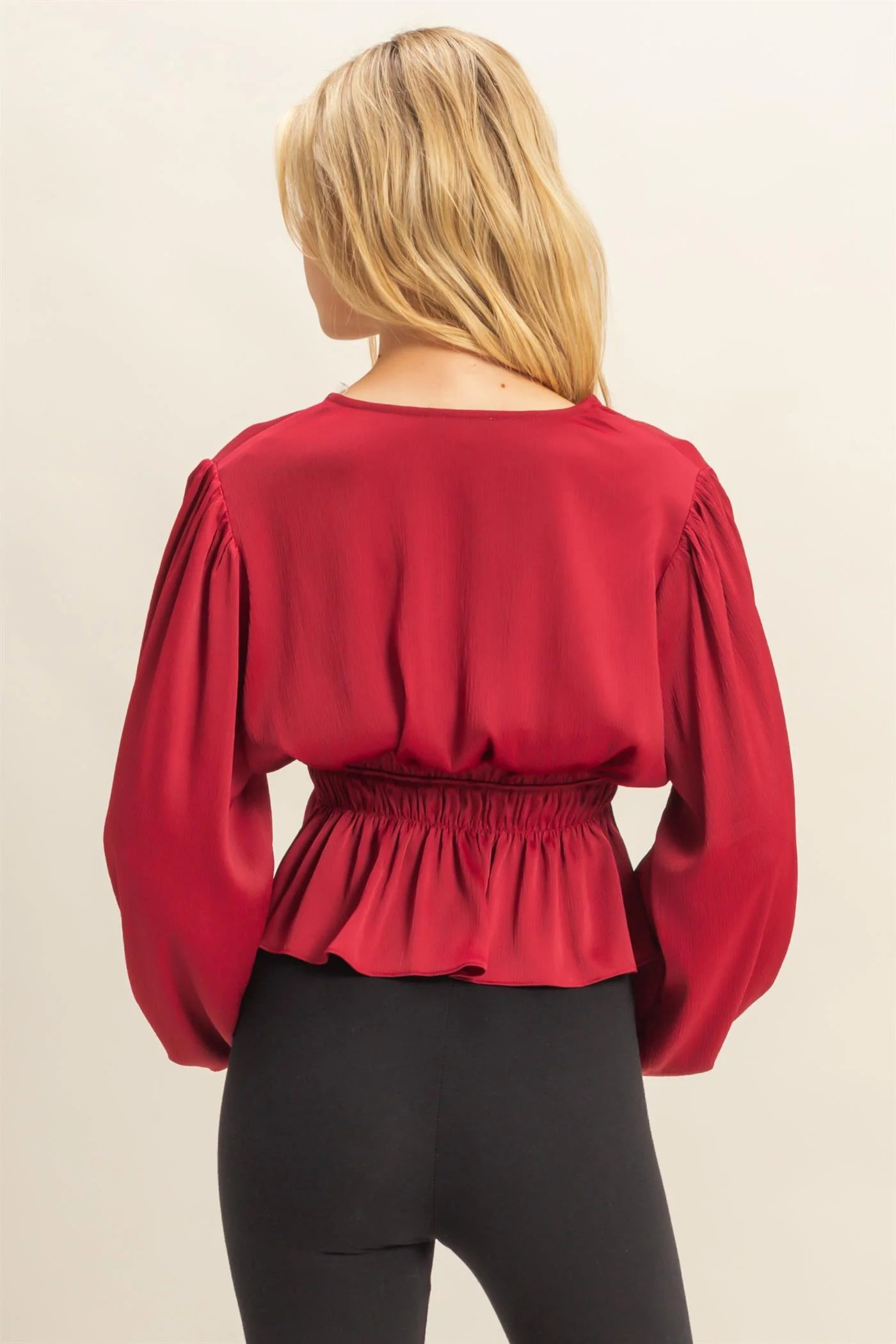Olivia Deep V-Neck Blouse