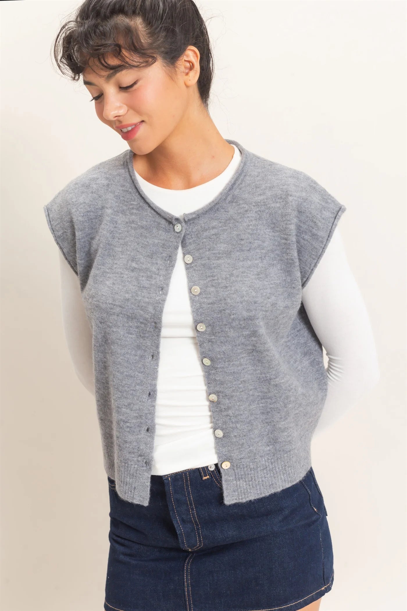 Vanessa Sleeveless Cardigan