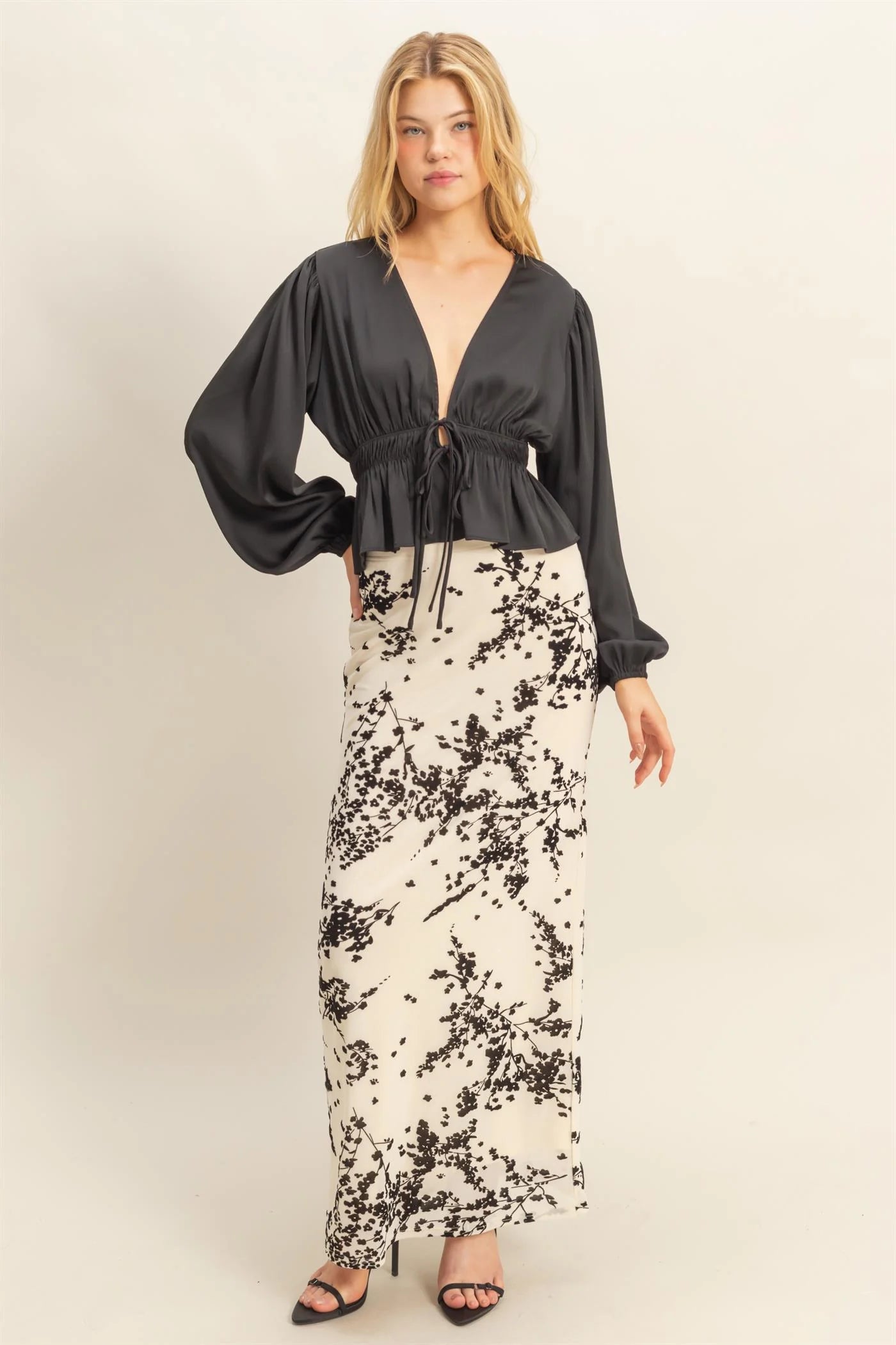 Olivia Deep V-Neck Blouse