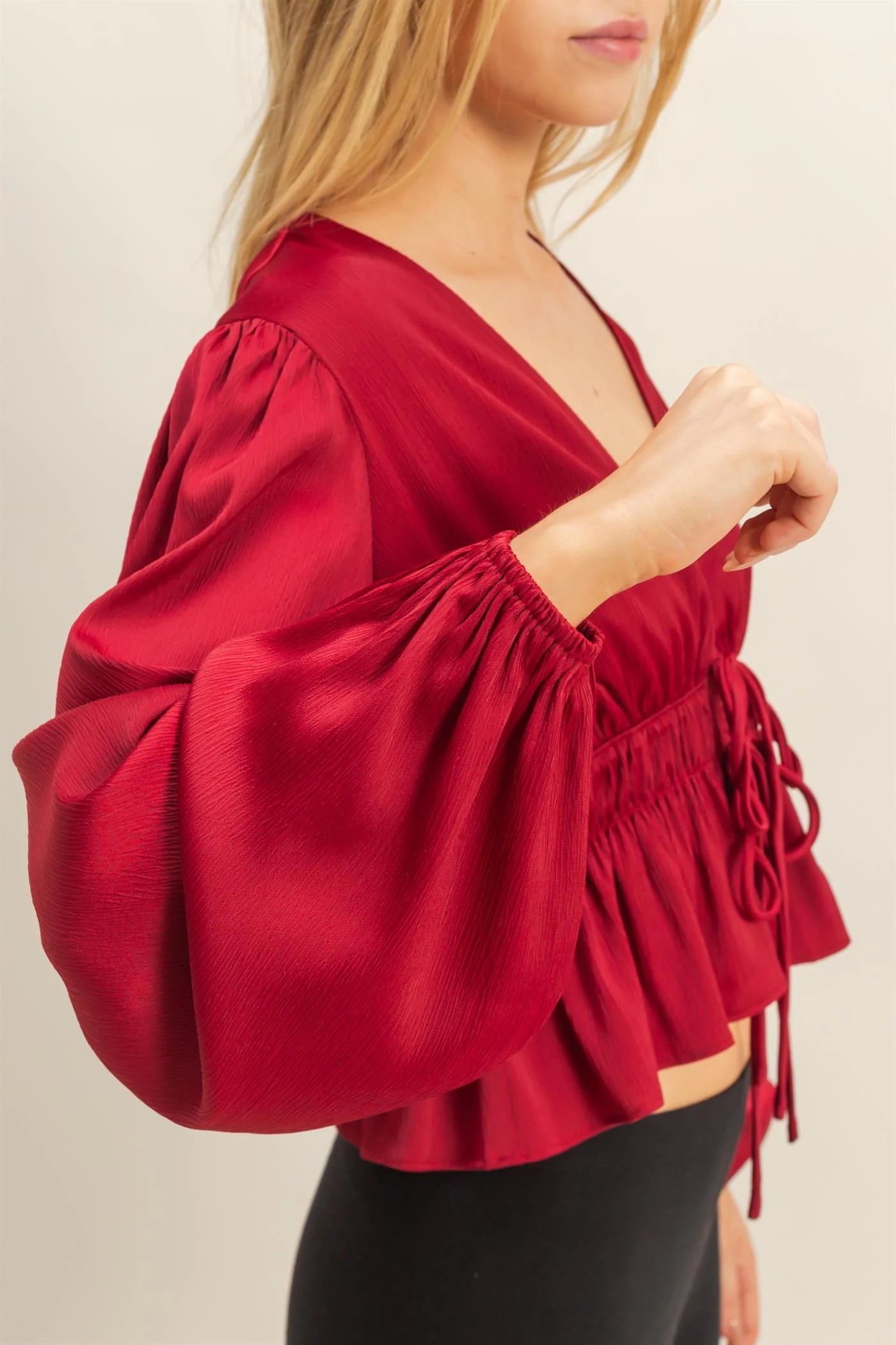 Olivia Deep V-Neck Blouse
