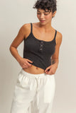 Sina Snap Button Washed Tank