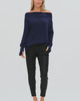 Anywhere Top Navy Lurex