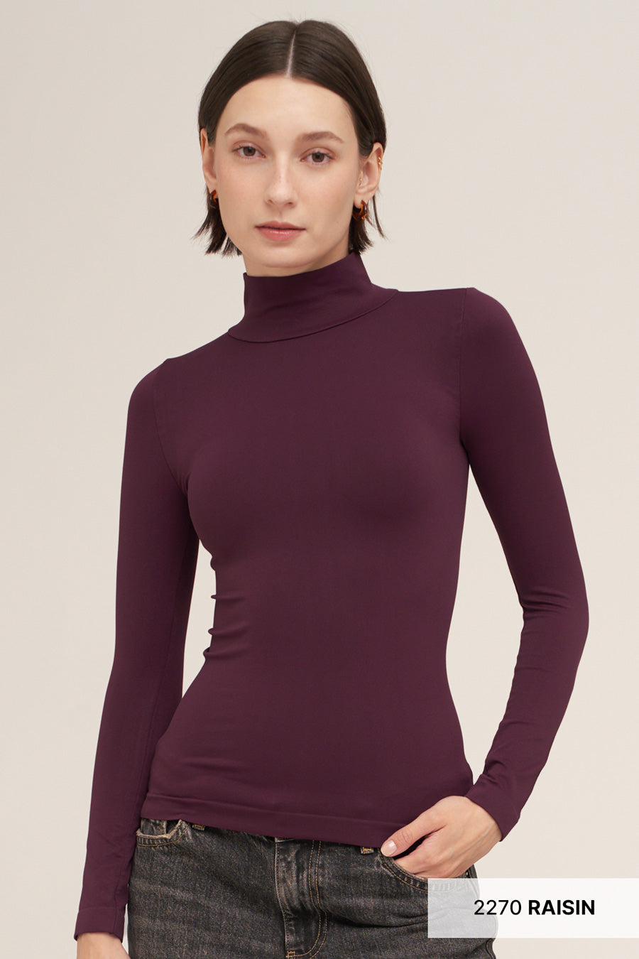 Kylie Seamless Mockneck Top