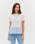 Ravello Mix Media Poplin Tee