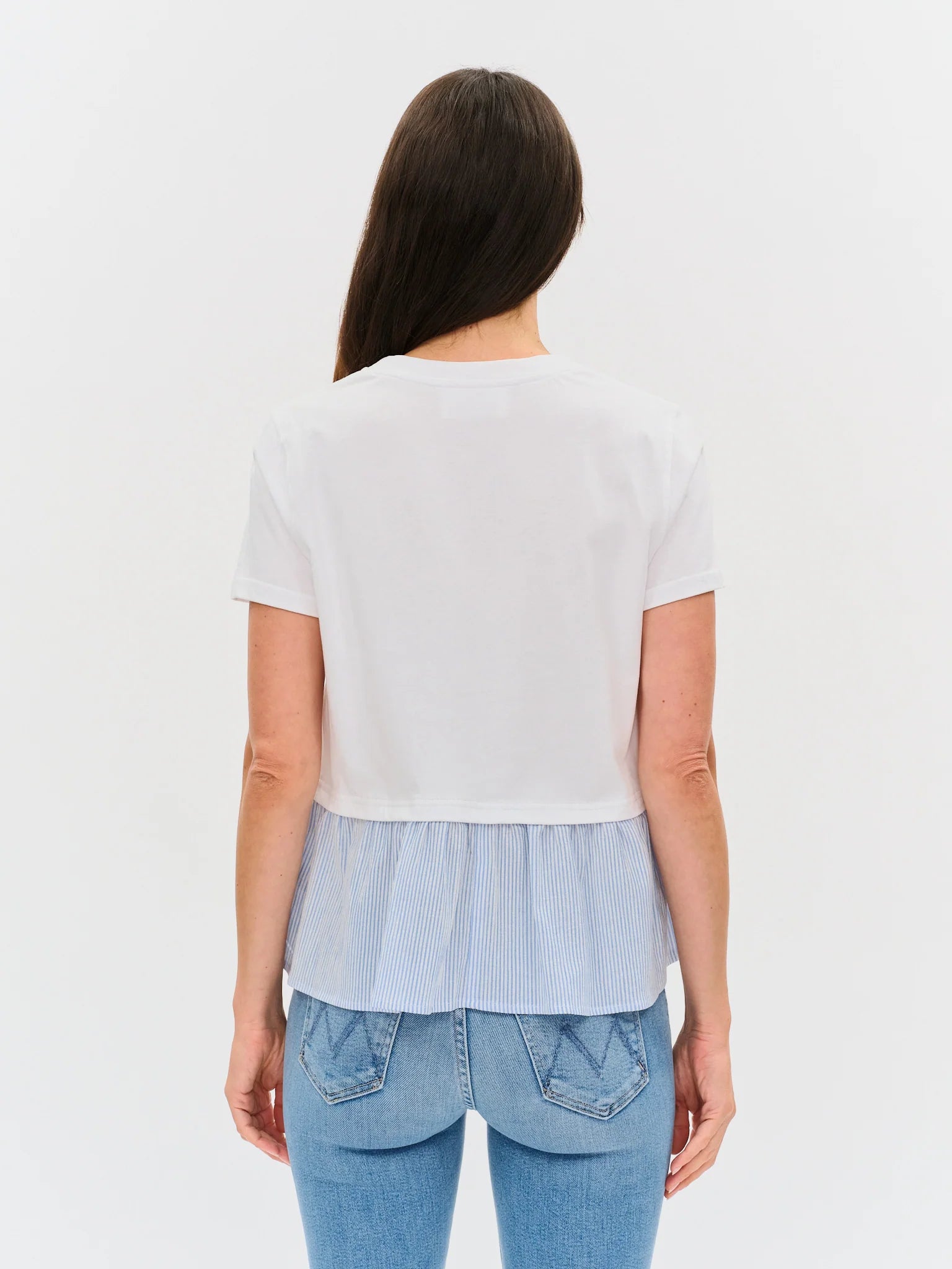 Ravello Mix Media Poplin Tee