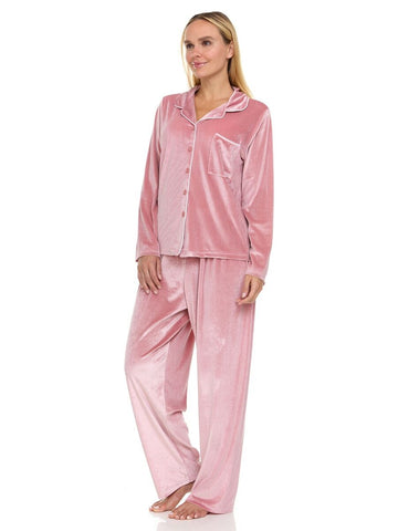 Velvet Long Sleeve Pj Set