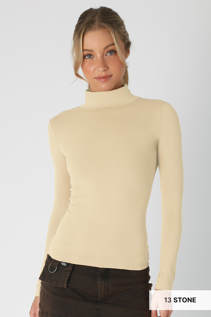 Kylie Seamless Mockneck Top