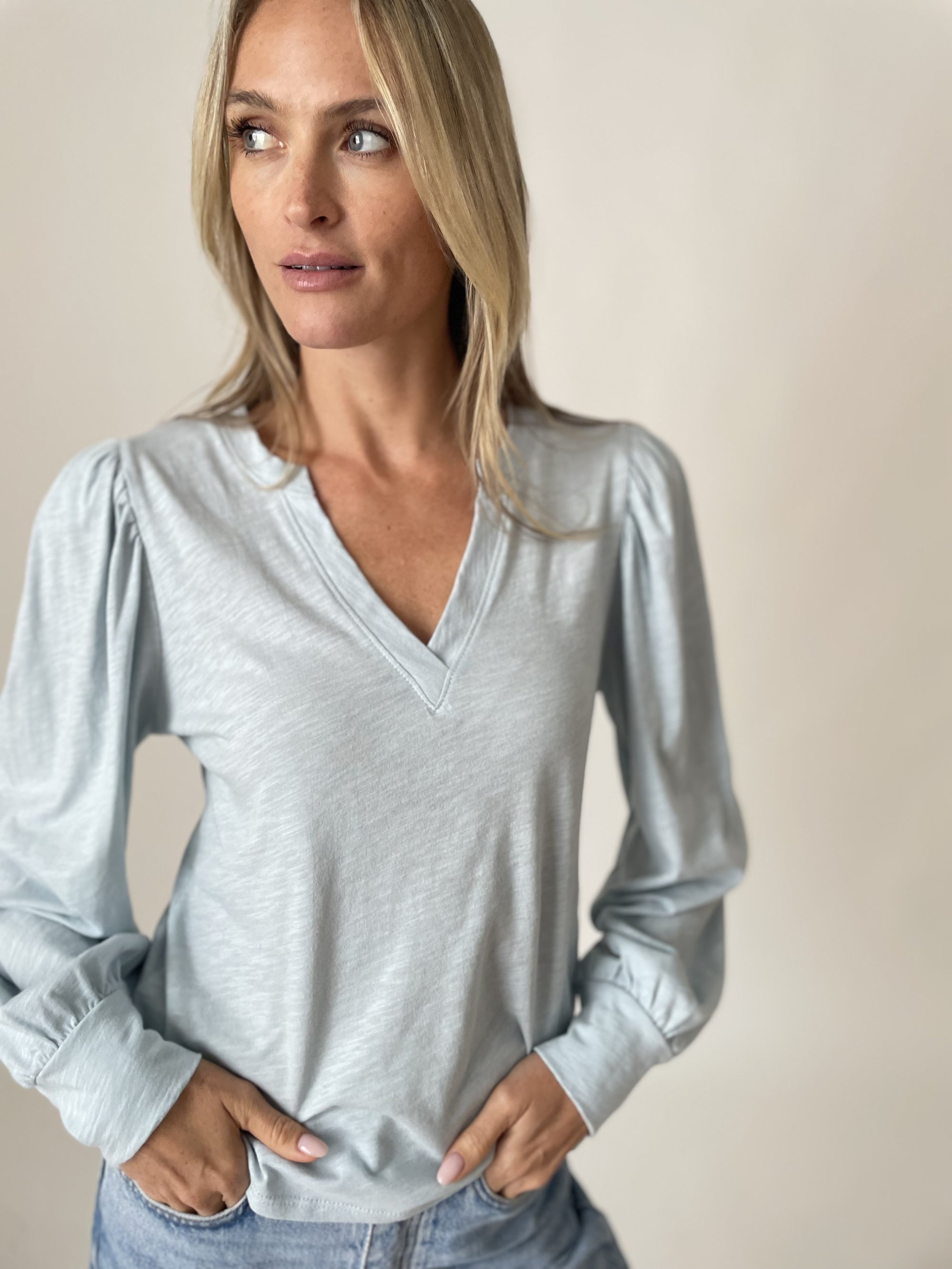 Kira Long Sleeve V-Neck Top