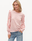 Millie Ruffle Top- Rose Quartz